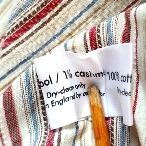 ESKANDAR Y2k Swingy HTF Grey Striped Wool Striped Boxy Neiman  Minimalist Jacket - Picture 14 of 14